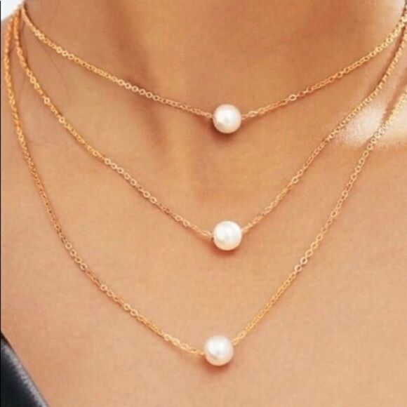 Multilayer Pearl Necklace Chic Versatile - Picture 8 of 10